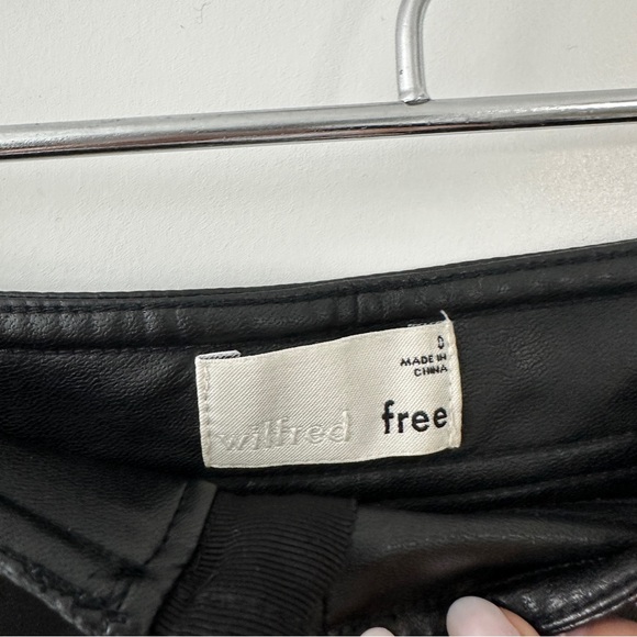 Aritzia Wilfred black pleather skirt - Picture 2 of 4